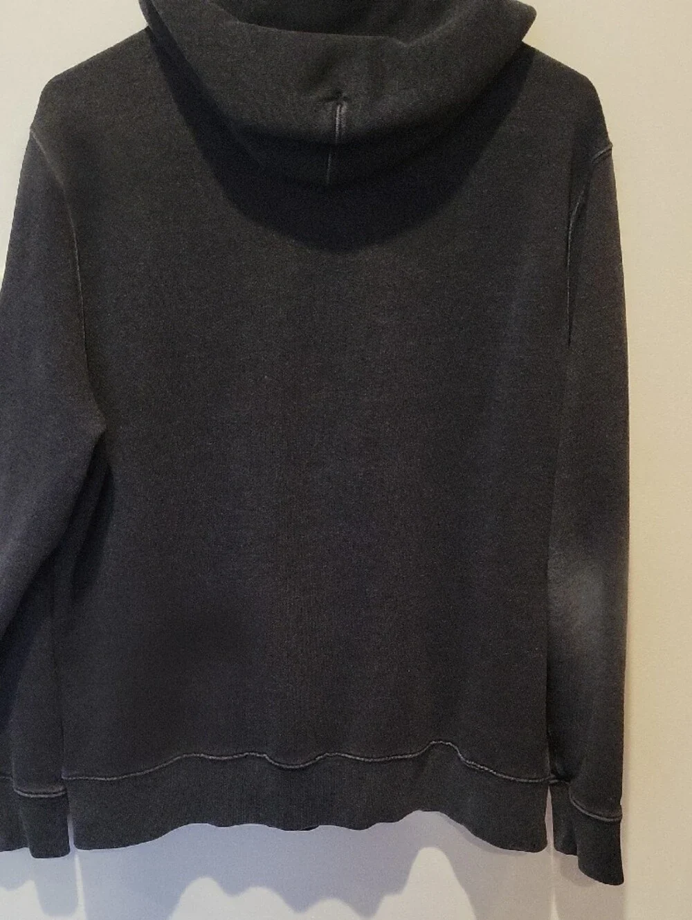 J. Crew Black Vintage Pullover Hoodie with Kangaroo Pocket
